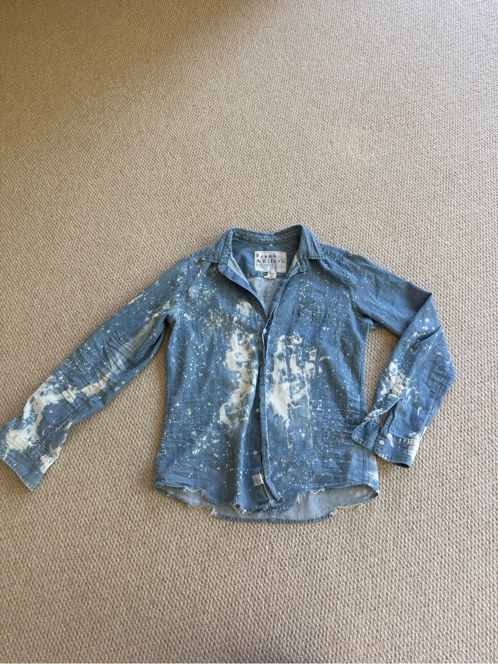 Frank & Eileen Bleached Denim Top